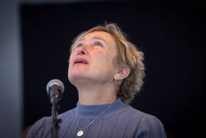 Iris Haim, the mother of Yotam Haim, who was shot by IDF troops after escaping from captivity in Gaza. 