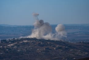 Smoke rises from southern Lebanon during an Israeli military operation, July 30, 2026.