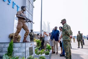 Uganda’s military chief unveiled a memorial for Yoni Netanyahu.