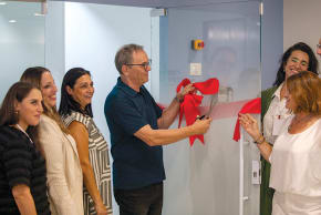 Eli Bentata​, chair of the MATI Jerusalem Board, opens the organization’s new office in Jerusalem.