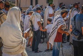 Jews return to the former settlement of Ganim in the northern West Bank, which was evacuated in 2005 as part of Israel’s Disengagement Plan, August 13, 2026.