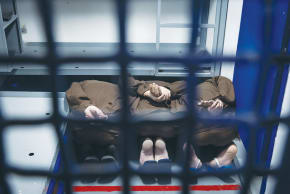 LITIGATION BROUGHT by over 8,000 plaintiffs is moving through the Jerusalem District Court, where they are seeking to hold the Palestinian Authority responsible for deaths, injuries, and other harm caused by October 7. Here, Nukhba Force terrorists who were captured, are seen in a jail in Israel.