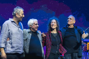 ‘THE SIXTEENTH SHEEP’ reunion shows (from left) Yoni Rechter, Gidi Gov, Yehudit Ravitz, and David Broza.