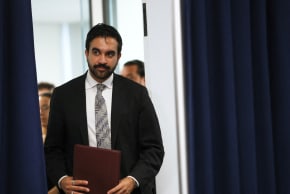 New York Mayor Zohran Mamdani enters for a press conference to ask for the release of Federal Counterterrorism Funding in New York City, US, September 1, 2026.