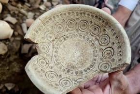 Cache of 10th-century pottery found during roadwork in Georgia, September 9, 2026.