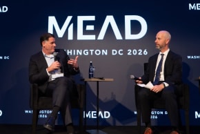 Ron Dermer speaks with Yaakov Katz at the MEAD Conference in Washington, DC. 