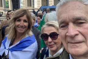 Pro Israel protest in Milan, Italy.