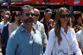 Donald Trump Jr. with his partner Bettina Anderson ahead of the Monaco Grand Prix.