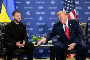 US President Donald Trump meets with Ukraine's President Volodymyr Zelenskiy during the 81st United Nations General Assembly (UNGA) in New York City, US, September 22, 2026.
