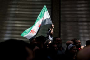 People celebrate arrest of 2013 Tadamon massacre key suspect Amjad Yousef, in Tadamon Friday, 24th April 2026