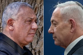 (L-R): Yashar head Gadi Eisenkot; Prime Minister Benjamin Netanyahu
