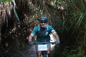 Riding in Hope, a reed tunnel in the Yarkon River.