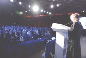 A SPEAKER addresses the intellectual debate within the Republican Party at the National Conservatism Conference in Jerusalem this week.