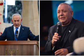 Prime Minister Benjamin Netanyahu (L) and Gadi Eisenkot (R).