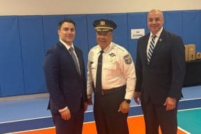 (L-R) CAM Director of Interfaith Outreach and Engagement EJ Kimball, Philadelphia Police Commissioner Kevin Bethel, and Pennsylvania Attorney General Dave Sunday.