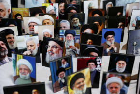 Portraits of current and former Iranian and Hezbollah leaders displayed at Proud Dahiyeh festival Monday, 7th September 2026