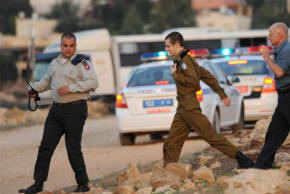  Gilad Schalit and his father Noam arrive near their home town following Gilad's release from captivity in Gaza,  October 18, 2011