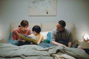 ‘SHEEP IN THE BOX’ is about how a couple, grieving the loss of their young son who was killed in an accident two years before, decide to adopt an AI robot programmed to mimic their child.