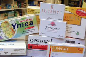 Natural hormones used for menopause treatment.