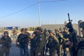 IDF troops operate on the scene of a terror attack near Hebron on October 23, 2026.