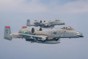 Two US Air Force A-10 Warthog aircraft patrol the skies over the Middle East, October 24, 2026; Illustrative.