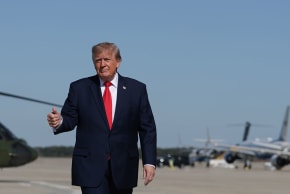 US President Donald Trump prepares to board Air Force One on October 25, 2026 at Joint Base Andrews, Maryland. 