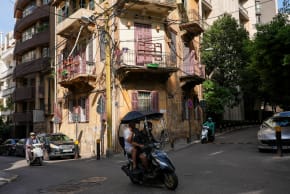 Motorcyclists ride on the streets of Beirut, Lebanon, October 20, 2026.