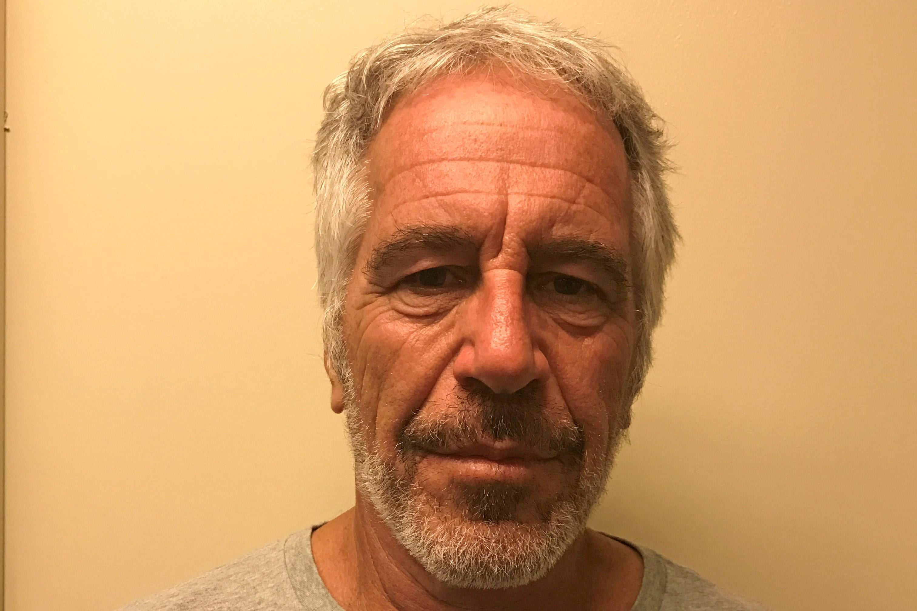  US financier Jeffrey Epstein appears in a photograph taken for the New York State Division of Criminal Justice Services