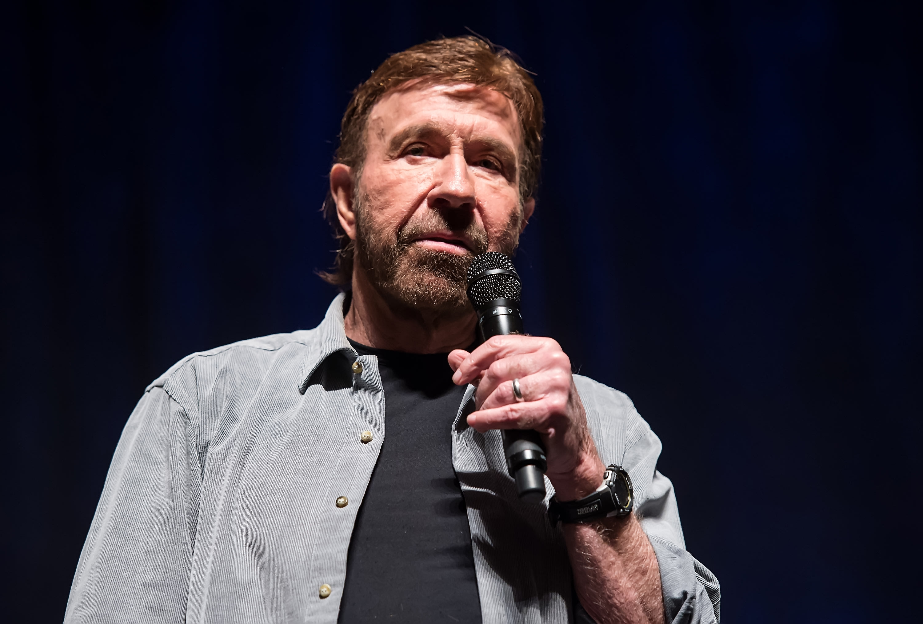 Martial artist/actor Chuck Norris make his Wizard World Comic Con debut during Wizard World Comic Con Philadelphia 2017 - Day 3 at Pennsylvania Convention Center on June 3, 2017 in Philadelphia, Pennsylvania. (photo credit: GILBERT CARRASQUILLO/GETTY IMAGES)