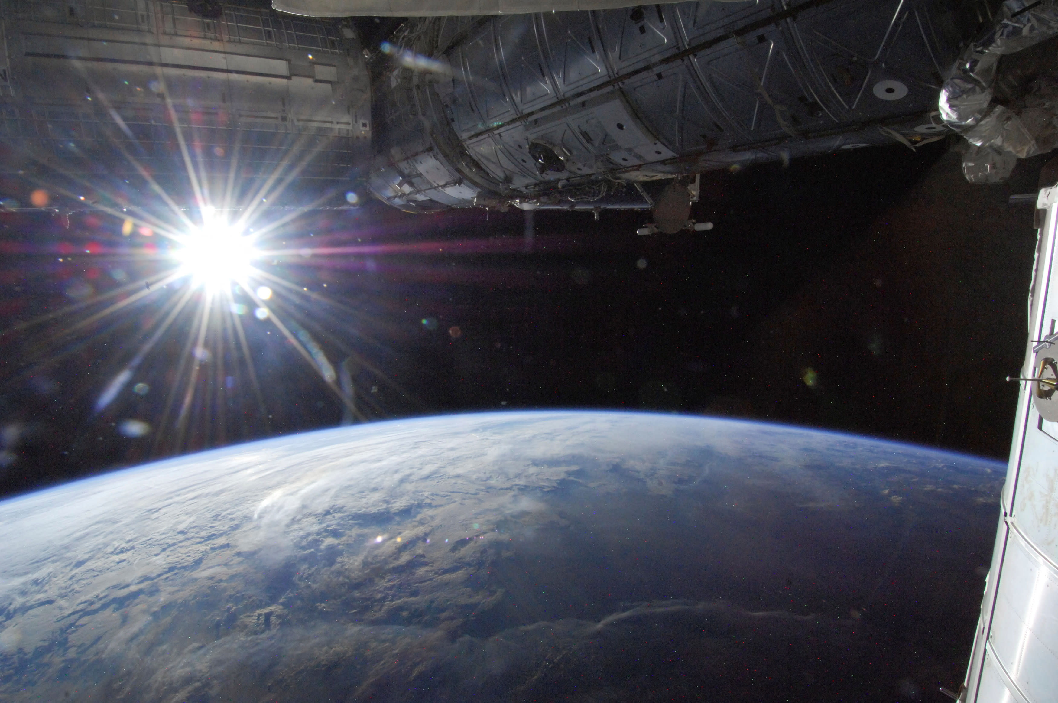 The sun is captured over Earth