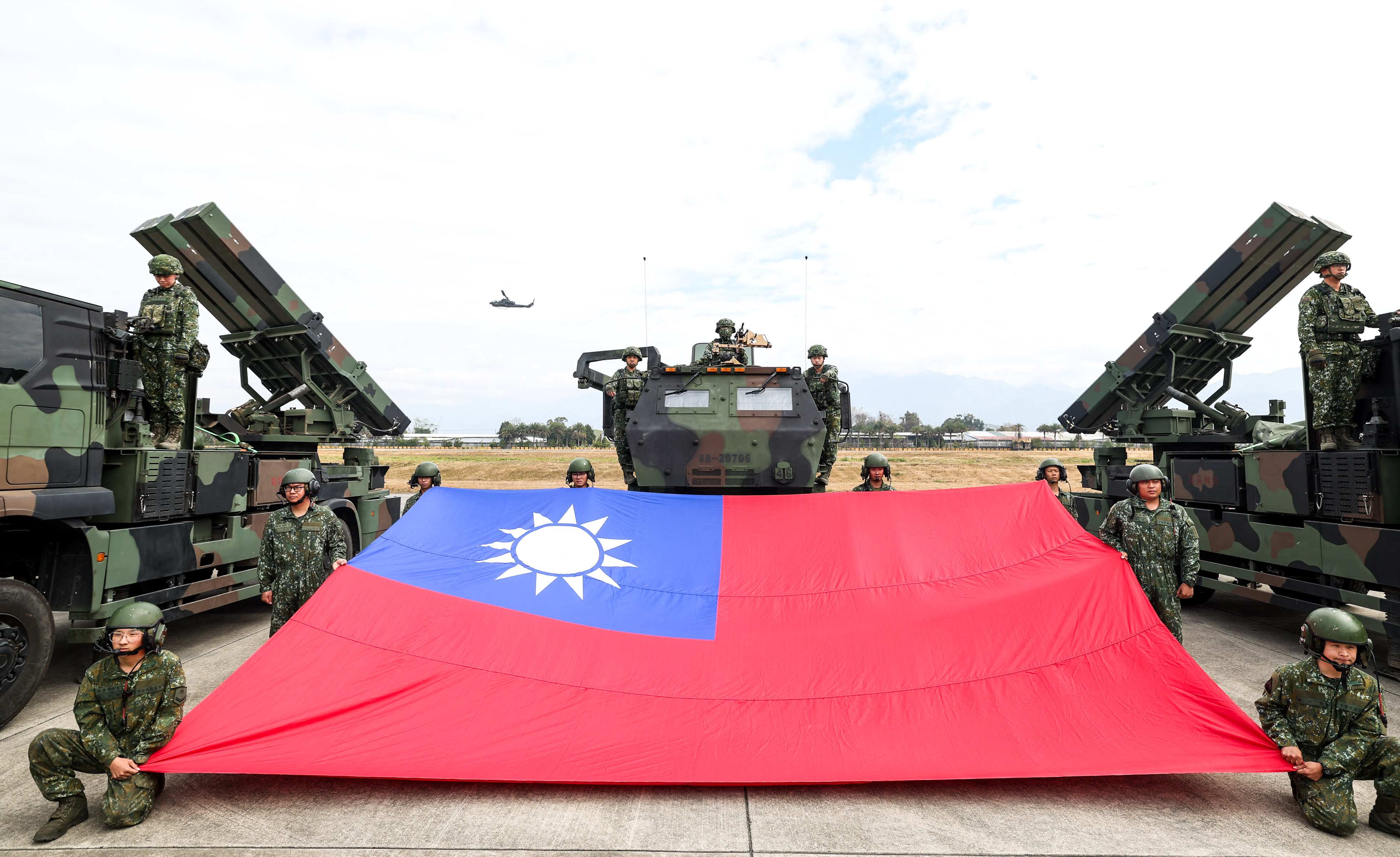 Taiwanese military personnel take part in a spring military exercise in Taichung on January 27, 2026. (photo credit: I-Hwa Cheng/AFP via Getty Images)