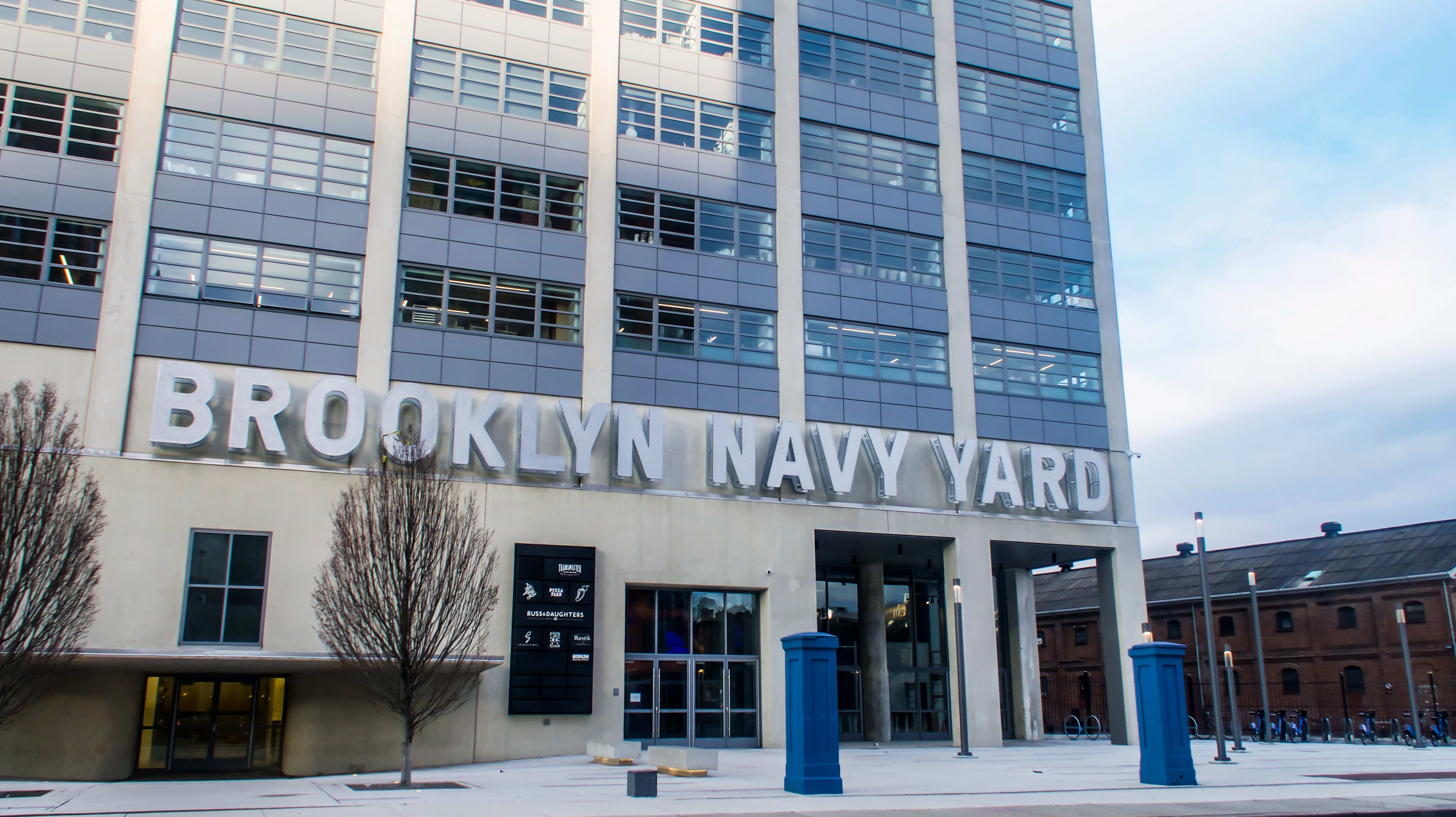 Brooklyn Navy Yard at the front entrance, January 23, 2019. (photo credit: SHUTTERSTOCK)