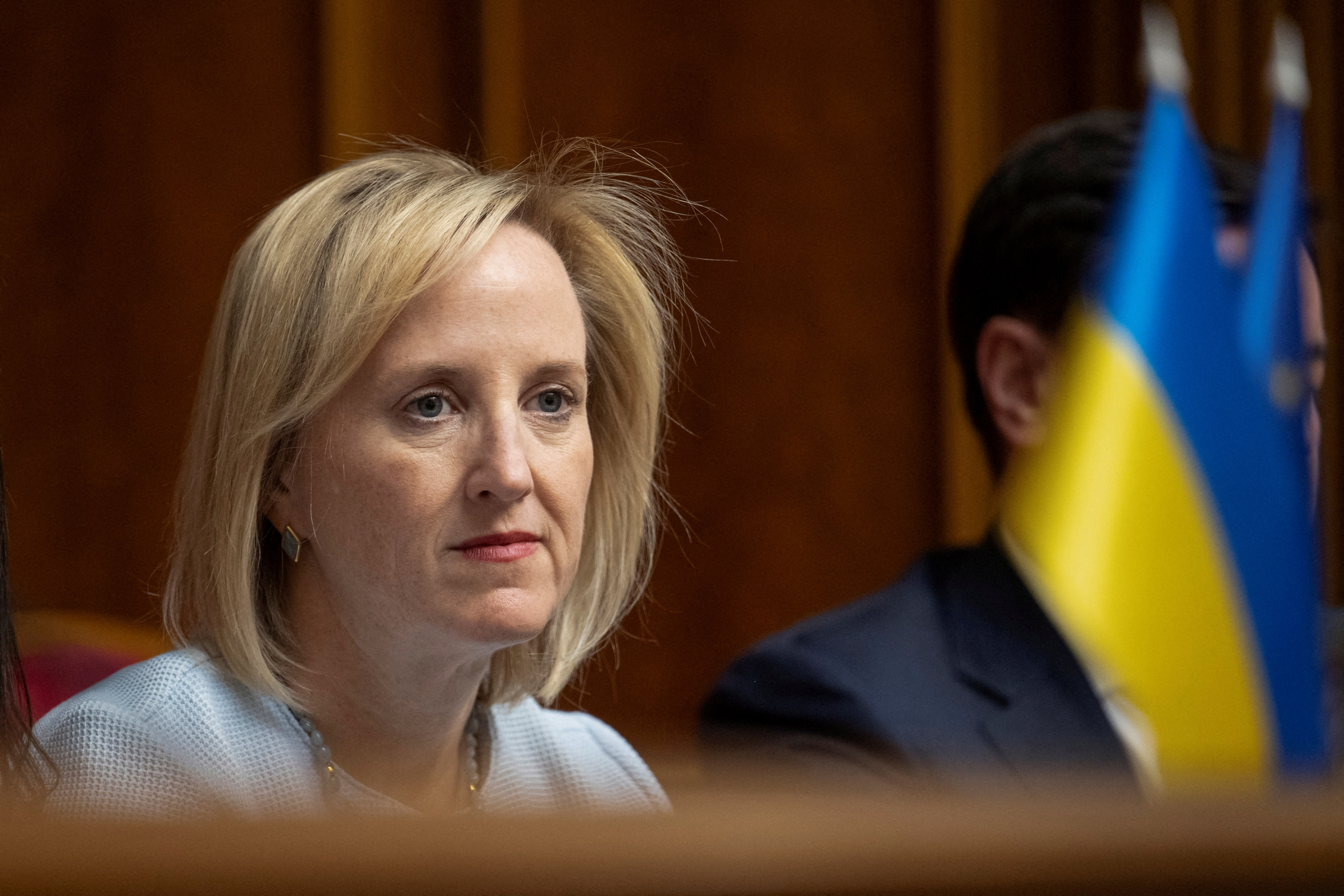 FILE PHOTO: Julie Davis, U.S. Chargé d