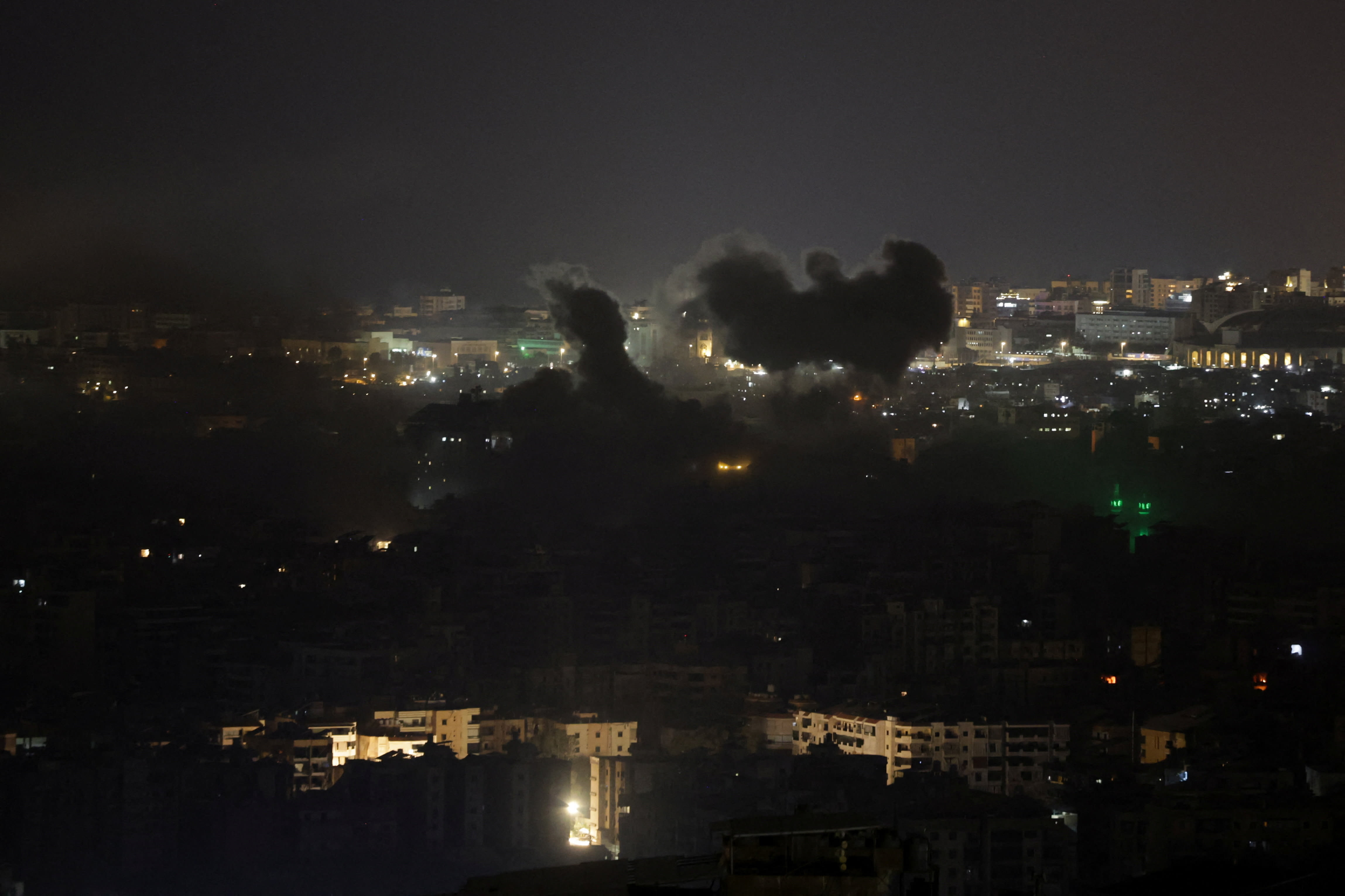 Smoke rises after Israeli strikes following an escalation between Hezbollah and Israel amid the US-Israeli conflict with Iran, in Beirut