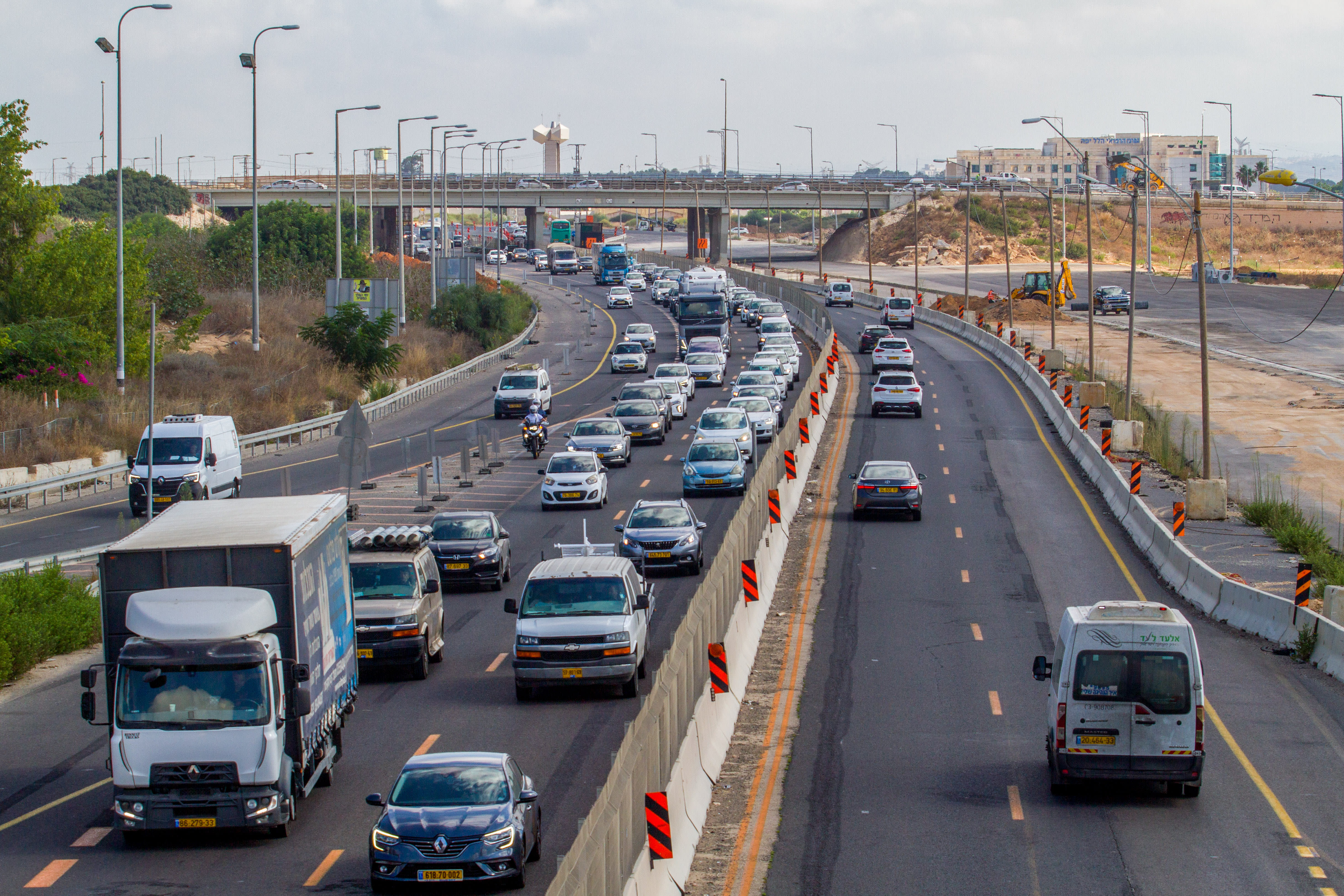 Traffic on Highway 2 near Netanya. Although the Transportation Ministry  has announced that the elderly are more likely to be injured or killed in road accidents, it doesn’t state whether they are pedestrians or drivers.  (photo credit: FLASH90)