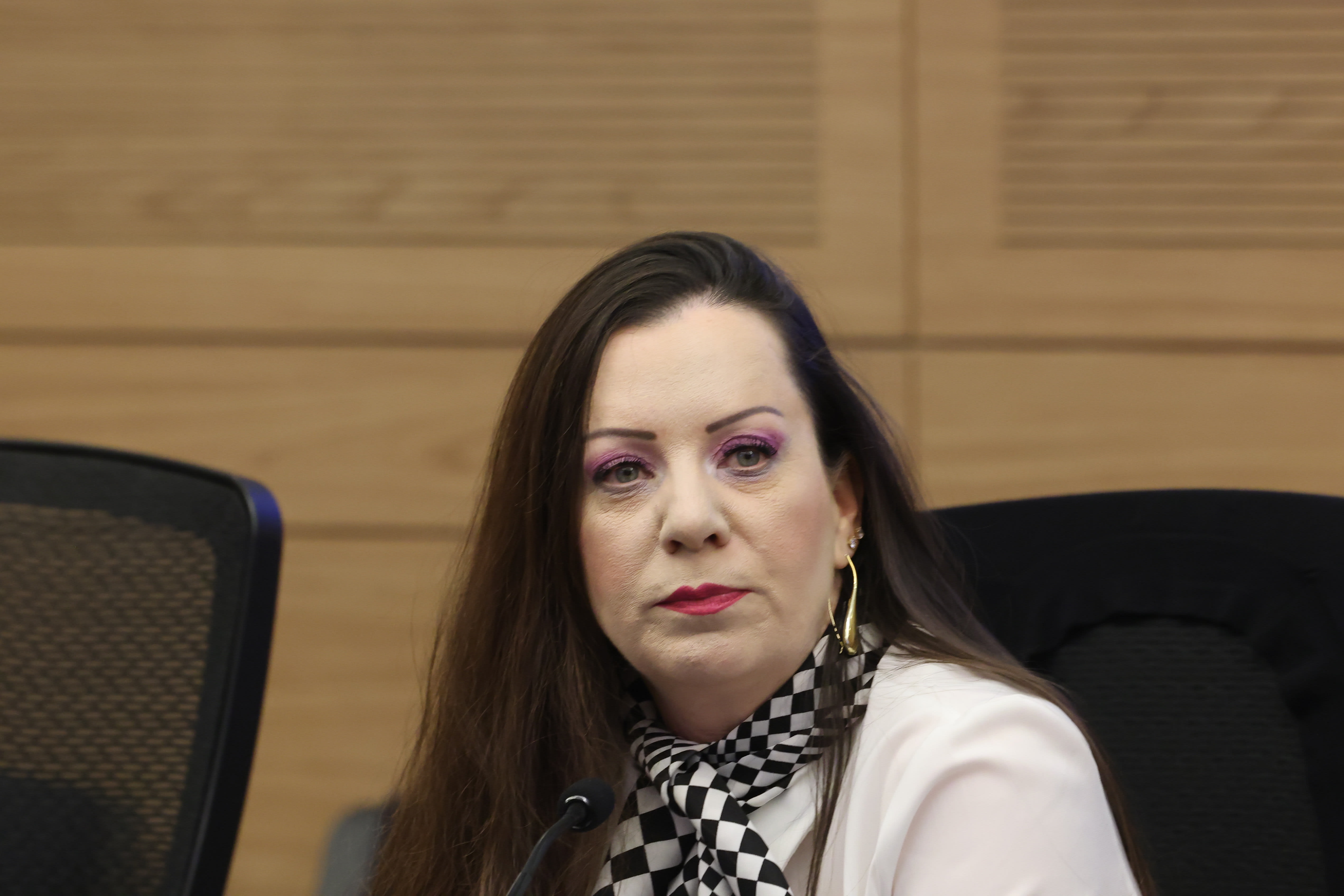 MK Tally Gotliv attends to a Knesset Constitution, Law and Justice Committee meeting at the Knesset in Jerusalem. March 23, 2026. (photo credit: MARC ISRAEL SELLEM)
