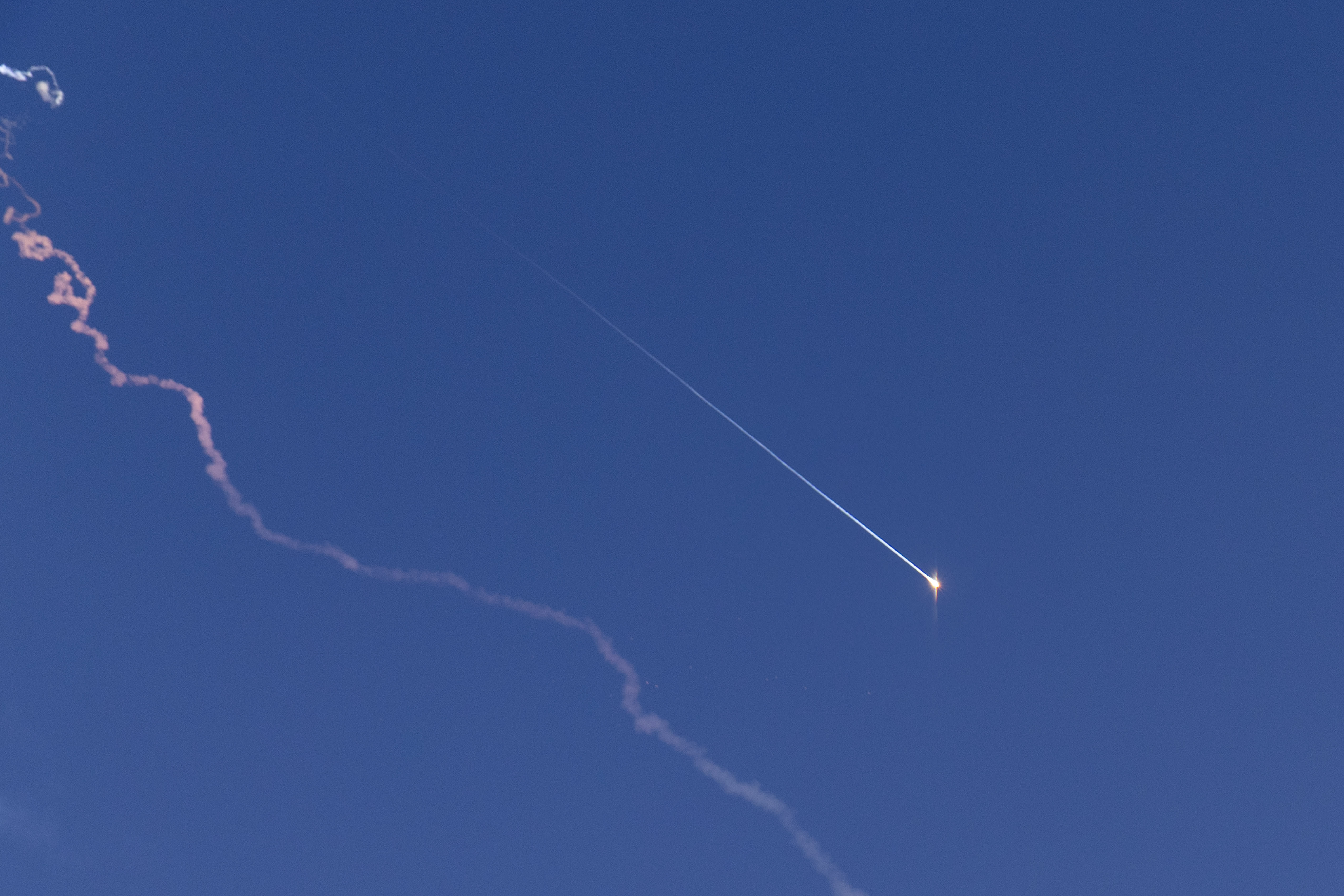 Shrapnel falls after a missile fired from Iran was intercepted by an Israel missile on February 28, 2026 in Northern Israel. (photo credit: Amir Levy/Getty Images) Shrapnel falls after a missile fired from Iran was intercepted by an Israel missile on February 28, 2026 in Northern Israel. (photo credit: Amir Levy/Getty Images)