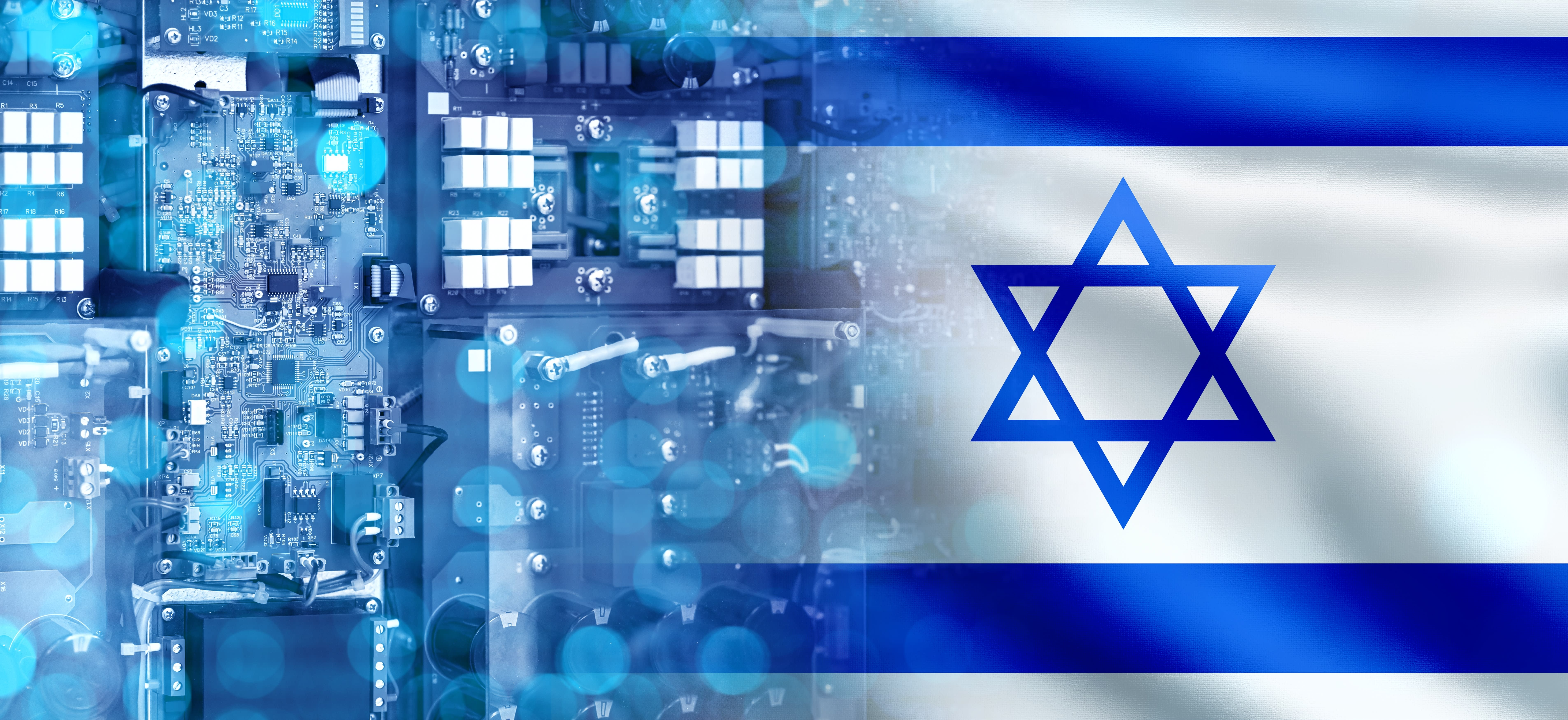 An illustration of a cyber board with an Israel flag. (photo credit: FOTOGRIN. Via Shutterstock)