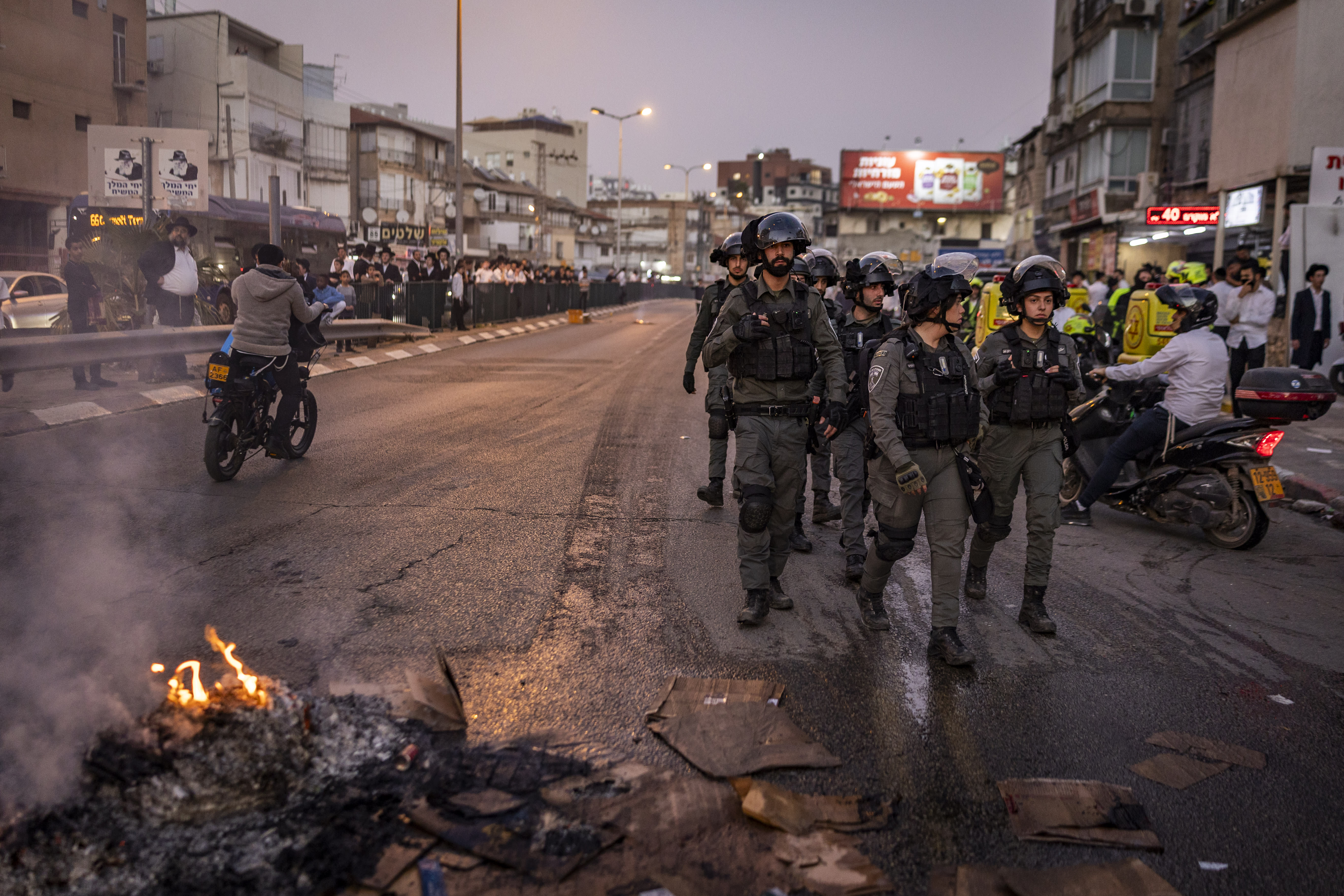Ultra-Orthodox Jewish men clash with police following an assault on two female Israeli soldiers in Bnei Brak, central Israel, February 15, 2026. (photo credit: FLASH90) Ultra-Orthodox Jewish men clash with police following an assault on two female Israeli soldiers in Bnei Brak, central Israel, February 15, 2026. (photo credit: FLASH90)