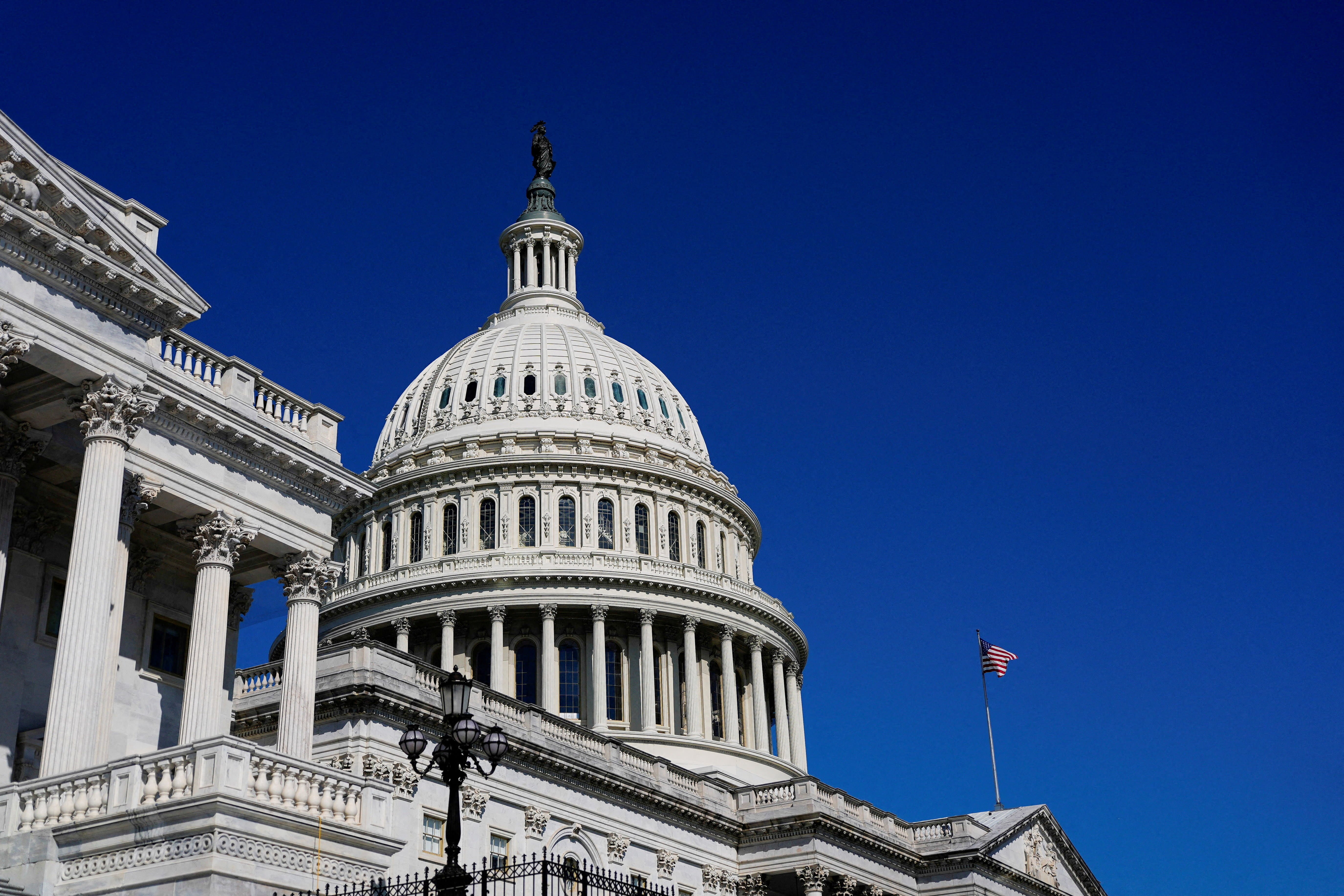 A view of the dome of the US Capitol building in Washington, DC, September 19, 2025.  (photo credit: REUTERS/Kent Nishimura/File Photo)