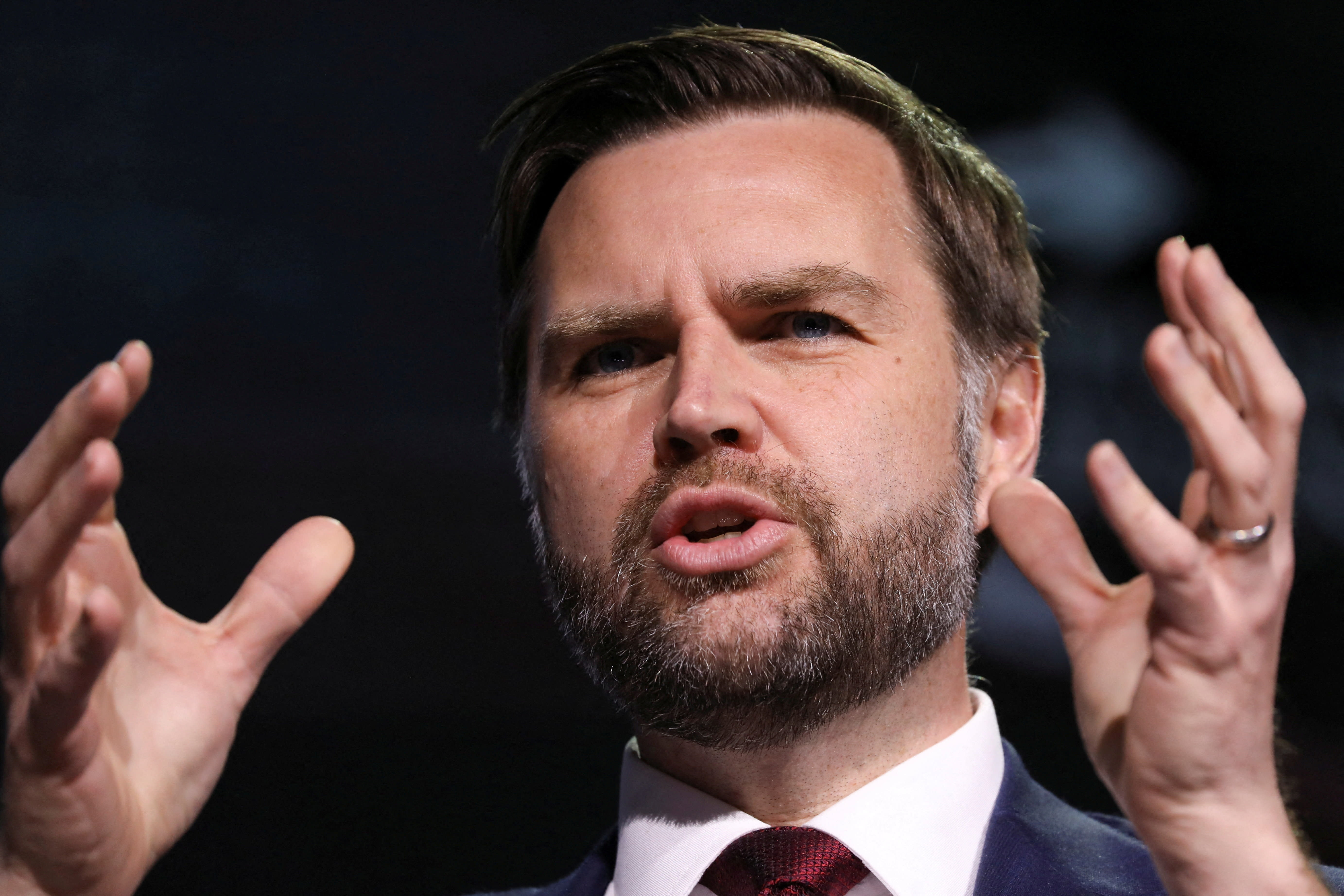 US Vice President JD Vance speaks at This is the Turning Point Tour at the University of Georgia in Athens, Georgia, US, April 14, 2026. (photo credit: Alyssa Pointer/Reuters)