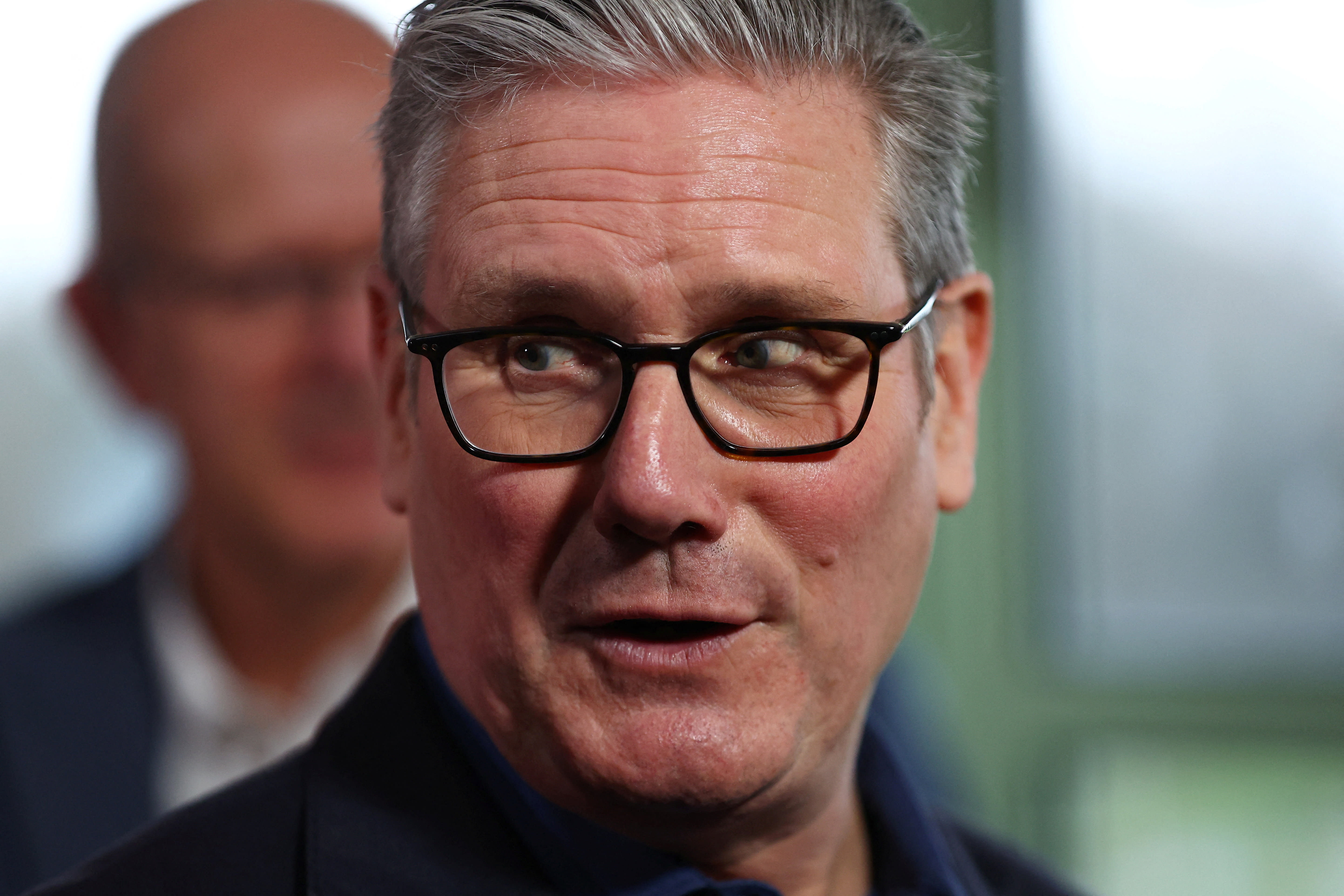 British Prime Minister Keir Starmer talks with members of the audience after delivering a speech at Horntye Park Sports Complex, in St Leonards, Britain, February 05, 2026. (photo credit: Peter Nicholls/Pool/Reuters)