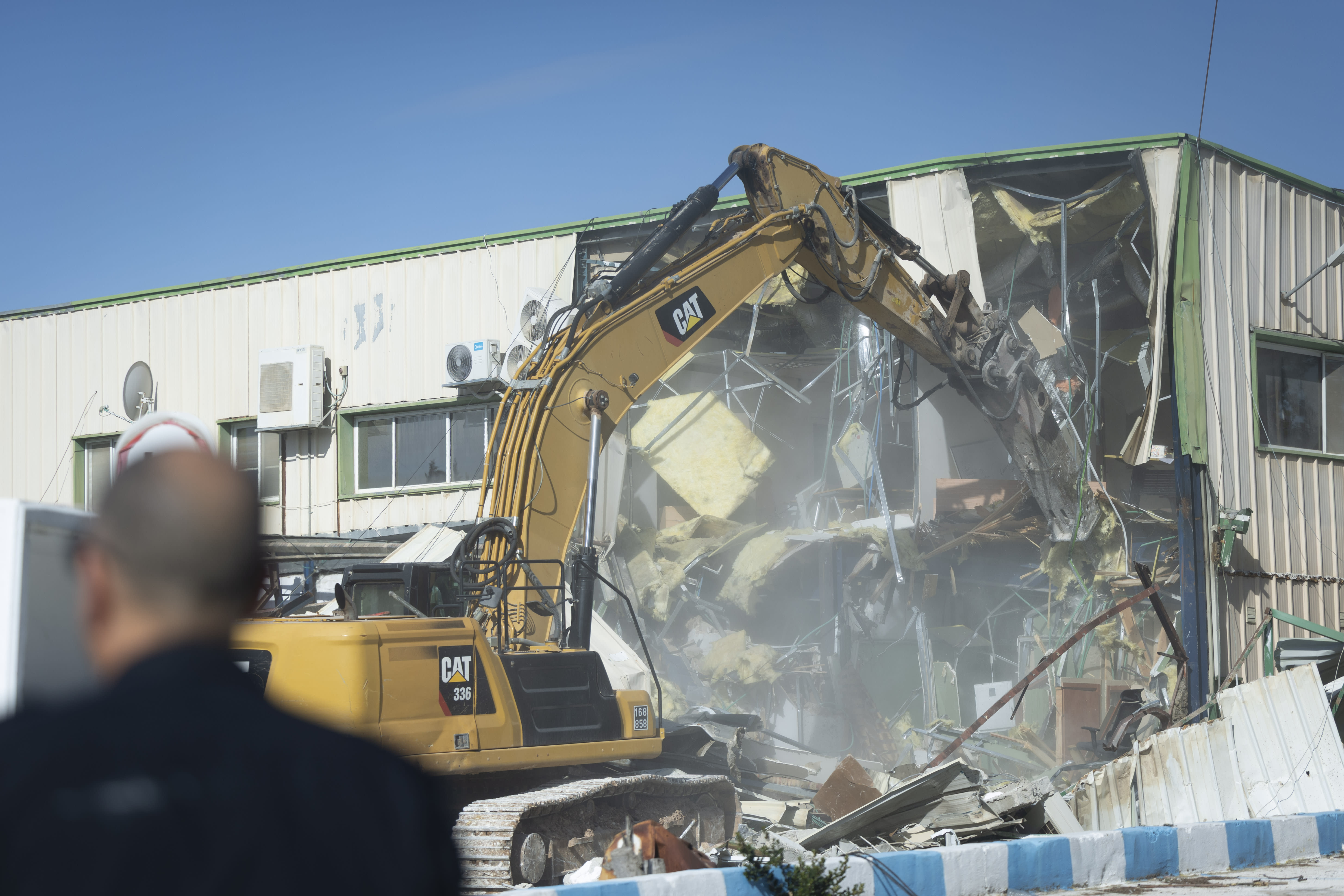 ISRAELI FORCES demolish the former UNRWA offices in Jerusalem following legislation passed by the Knesset, January 20, 2026. (photo credit: YONATAN SINDEL/FLASH90)