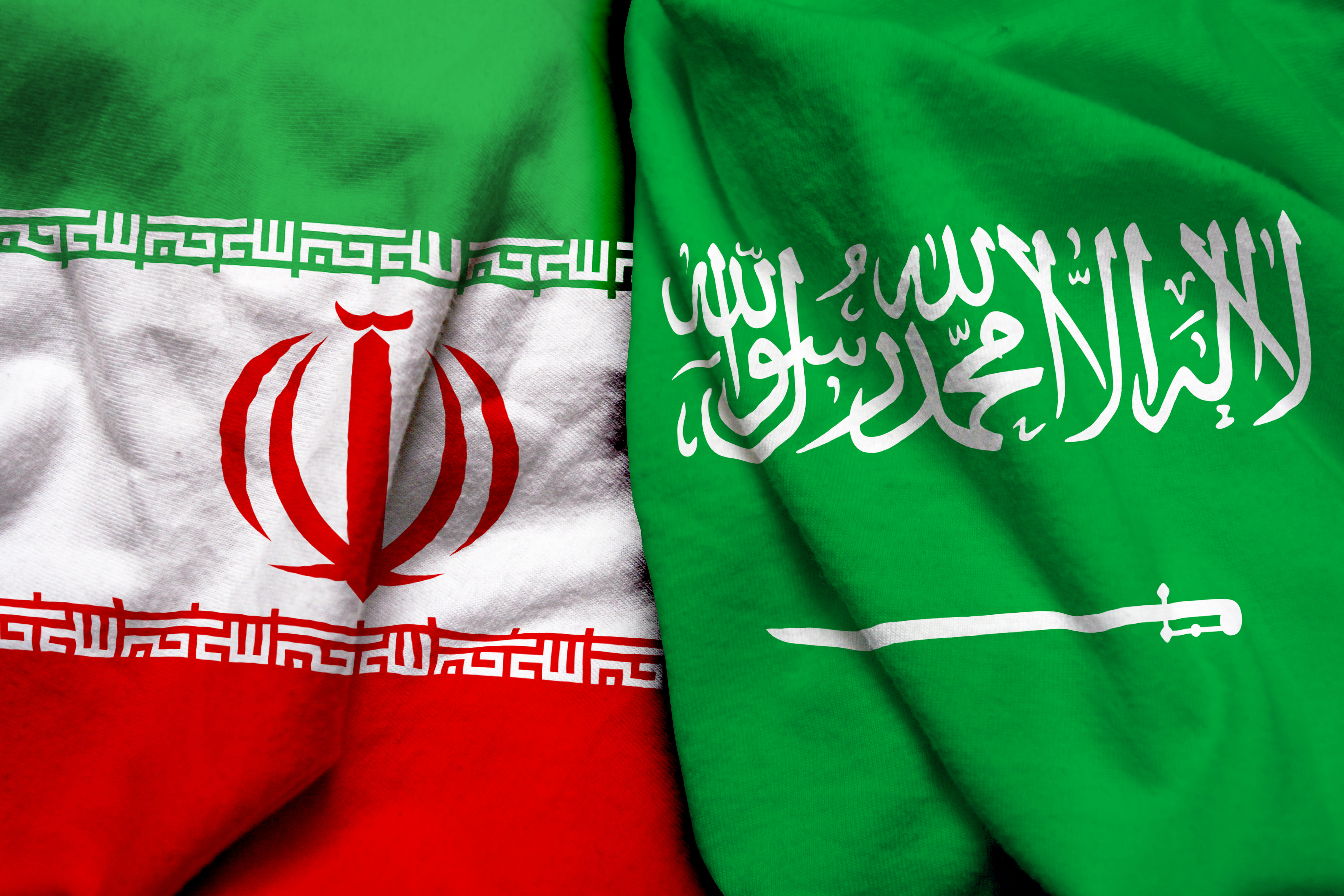  Iran and Saudi Arabia flag together (photo credit: SHUTTERSTOCK)