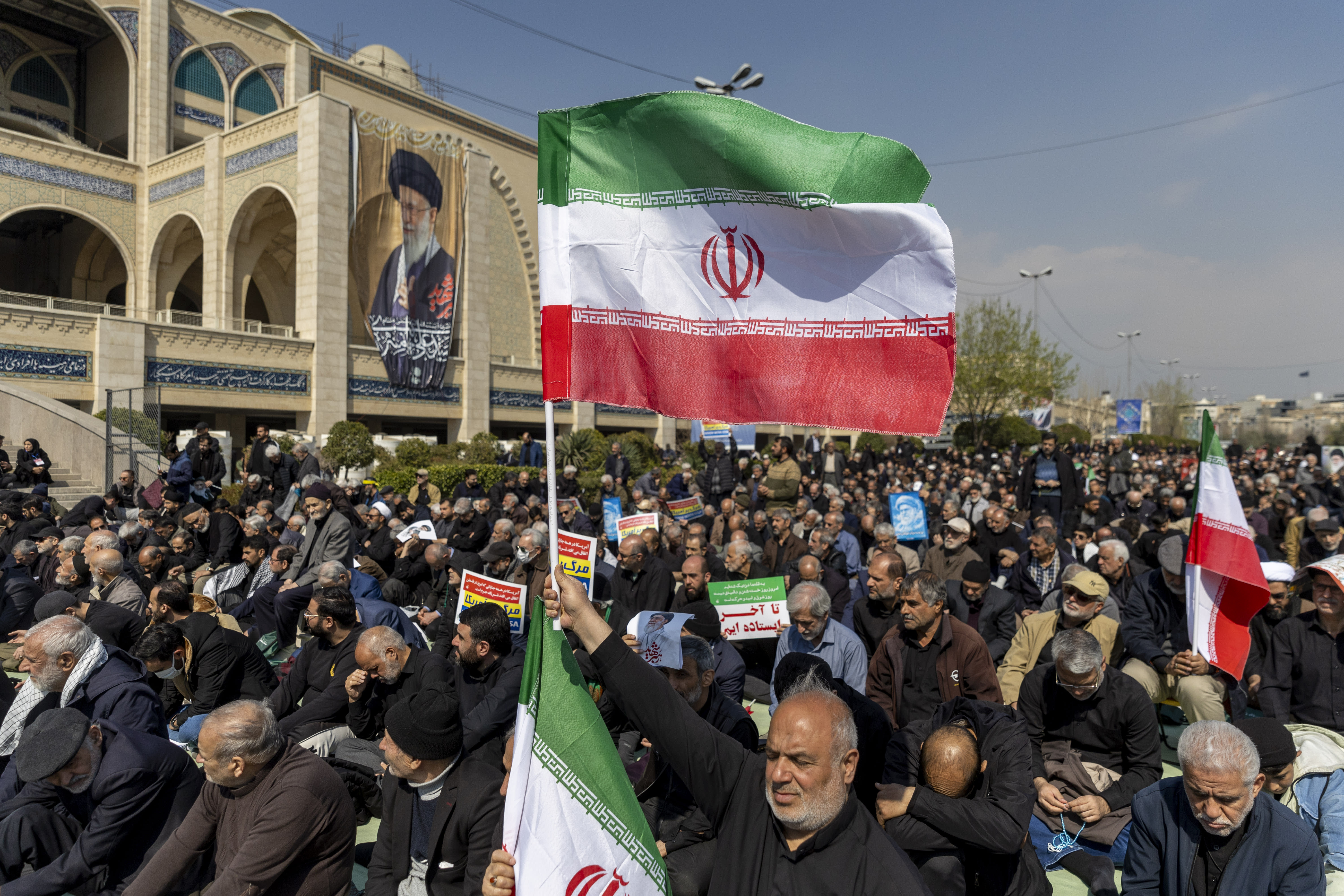 Iranians take part in a demonstration against the United States and Israel following Friday prayers on March 6, 2026 in Tehran, Iran. (photo credit: Majid Saeedi/Getty Images)