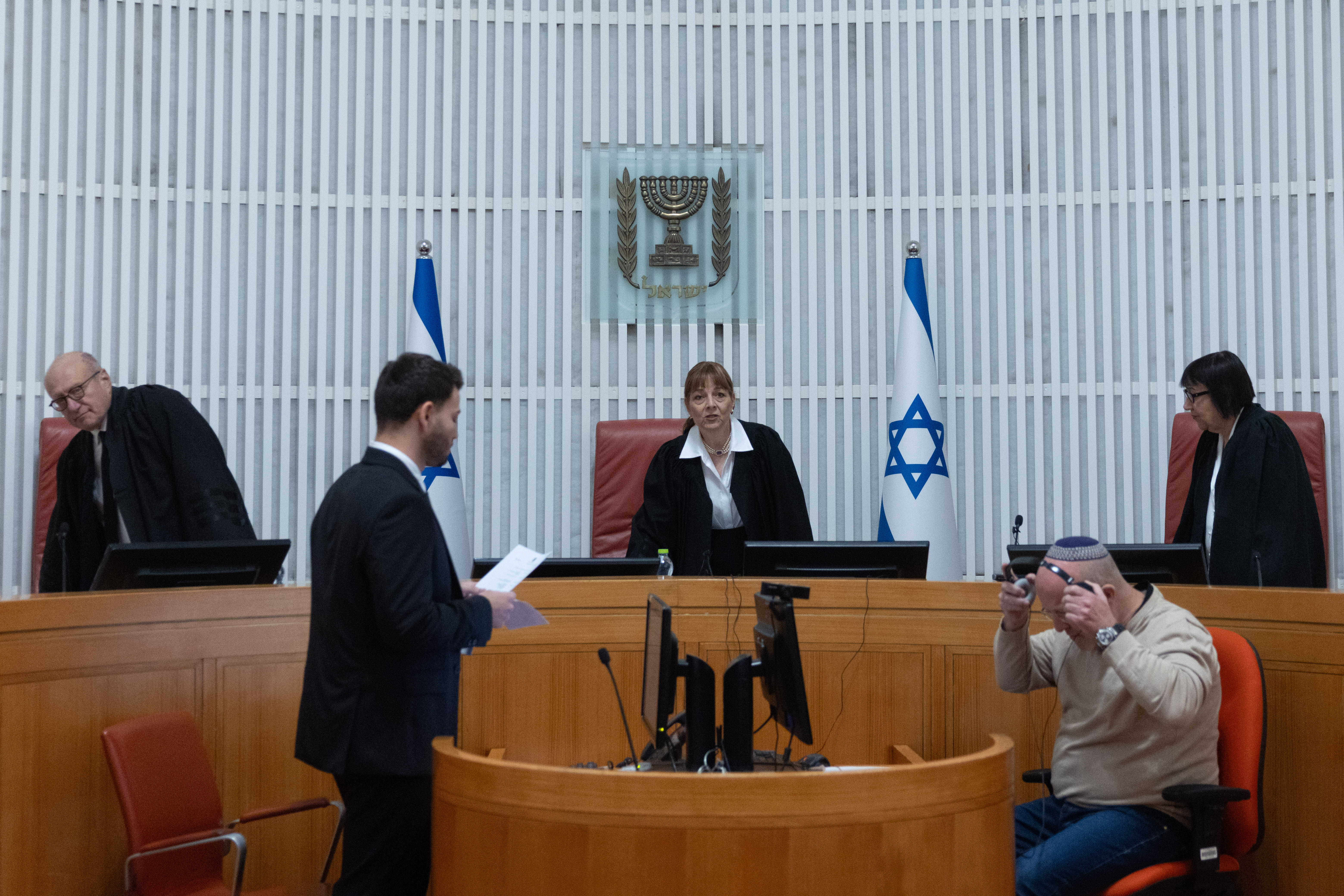 Supreme court justice Yael Willner arrives for a court hearing on who will have authority over the Sde Teiman leak probe, at the Supreme Court in Jerusalem. (photo credit: YONATAN SINDEL/FLASH90)