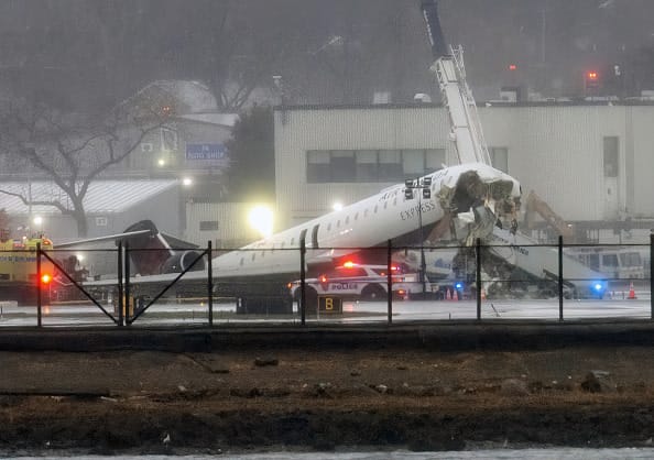An Air Canada Express CRJ-900 sits on the runway at LaGuardia Airport on March 23, 2026. (photo credit: Theodore Parisienne/New York Daily News/Tribune News Service via Getty Images)