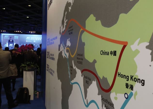 THIS MAP illustrates China’s ‘New Silk Road’ initiative