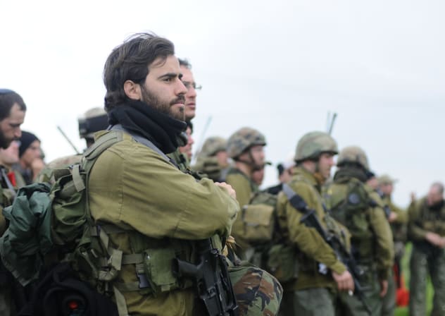 Reservists train during a battalion wide exercise in the Golan Heights.