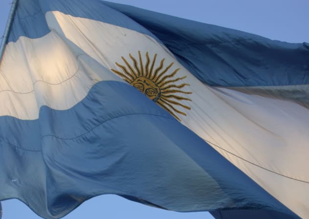Argentina's flag in Buenos Aires